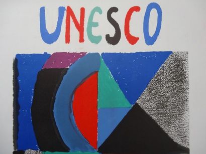Sonia DELAUNAY UNESCO (1975) Lithographie sur pierre (Atelier Mourlot) Signée dans...