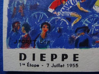 Kees Van Dongen L'arrivée du Tour de France 1955 Lithographie sur papier Vélin Éditeur...
