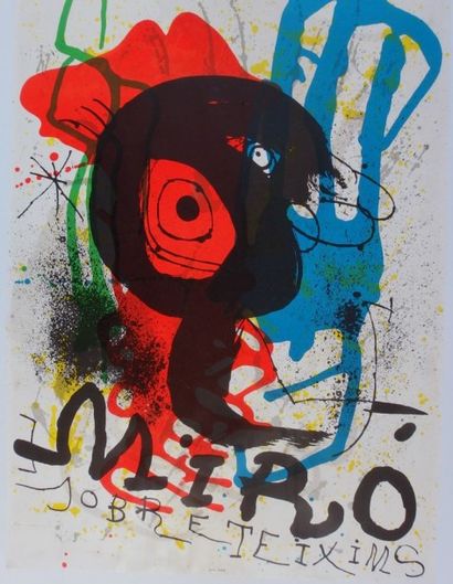 Joan Miro Sobreteixims Lithographie originale (1973) 84 x 56 cm Signée dans la planche...