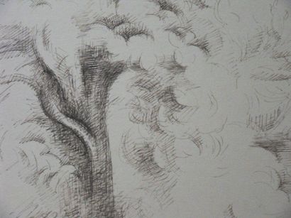 André LHOTE (1885-1962) Les arbres Dessin à l'encre de chine (oeuvre unique de l'artiste)...