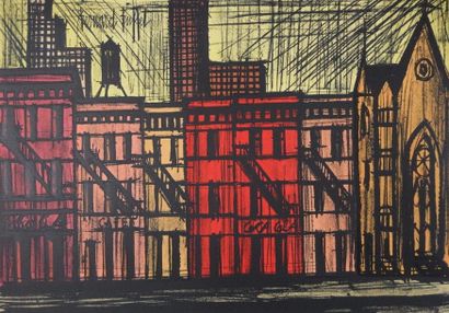Bernard BUFFET (French 1928 - 1999) (After) New York - Lenox Avenue Lithographie...