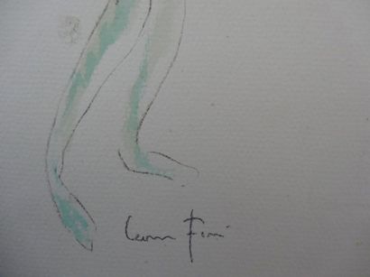 Léonor FINI (1908-1996) Chrysalid woman Ink and watercolour on vellum paper Signed...