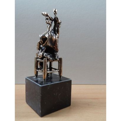 Salvador DALI (Spain 1904-1989) Don Quixote sitting Bronze sculpture made using the...