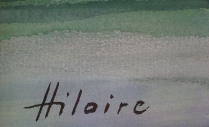 Camille HILAIRE (French 1916-2004) Le verger en fleurs Aquarelle et gouache sur papier...