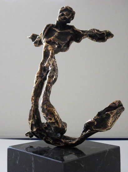 Salvador DALI (Spain 1904-1989) The winged Triton Bronze made with lost wax technique,...