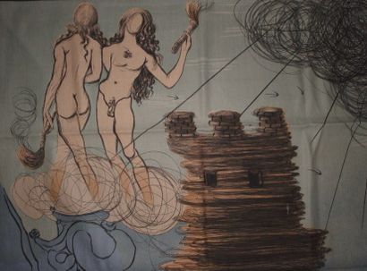 Salvador DALI (Spain 1904-1989) The Twelve Tribes of Israel, "Simeon" Tapestry based...