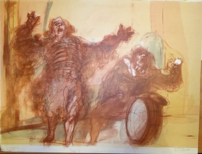 Claude WEISBUCH (French1927-2014) "La Grande parade" Original lithograph signed and...
