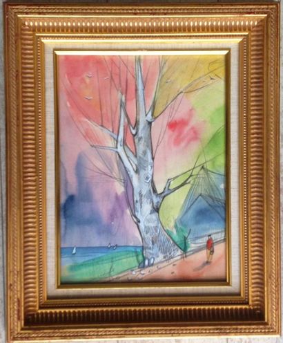 Maurice LEONARD (French 1899-1970 ) "Untitled" Signed water colour Framed Dimensions:...