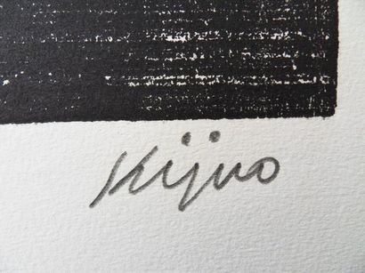 Ladislas KIJNO Verlaine et Rimbaud Gravure sur bois signée au crayon, sur vélin Limitée...