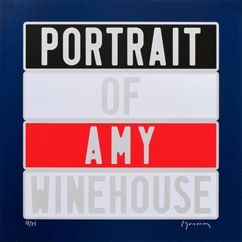 Joël DUCORROY "Portrait of Amy Winehouse" Sérigraphie signée Signées et numérotées...