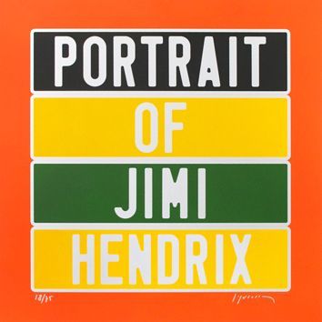 Joël DUCORROY "Portrait of Jimy Hendrix" Sérigraphie signée Signées et numérotées...