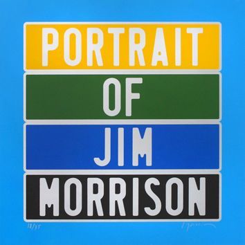 Joël DUCORROY "Portrait of Jim Morisson" Sérigraphie signée Signées et numérotées...