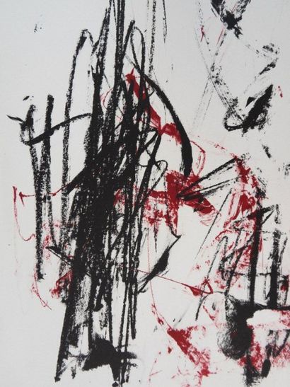 Joan MITCHELL (1925-1992) Les arbres en rouge Lithographie sur pierre sur Vélin d'Arches...