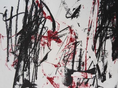 Joan MITCHELL (1925-1992) Les arbres en rouge Lithographie sur pierre sur Vélin d'Arches...