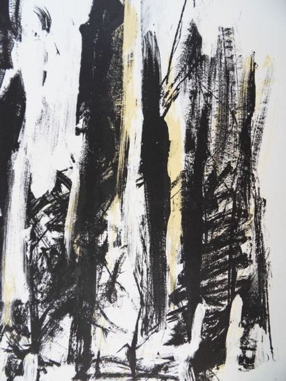 Joan MITCHELL (USA 1925-1992) Les arbres en jaune Lithographie sur pierre sur Vélin...