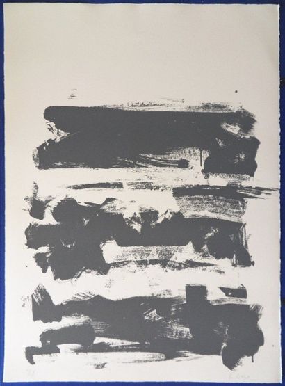 Joan MITCHELL (USA 1925-1992) Composition en gris Lithographie sur pierre sur Vélin...