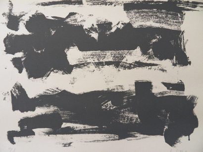 Joan MITCHELL (USA 1925-1992) Composition en gris Lithographie sur pierre sur Vélin...