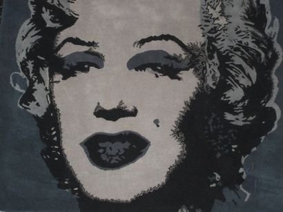 Andy WARHOL (1928-1987) (after) Marilyn Monroe Tapis en pure laine de Nouvelle-Zélande...