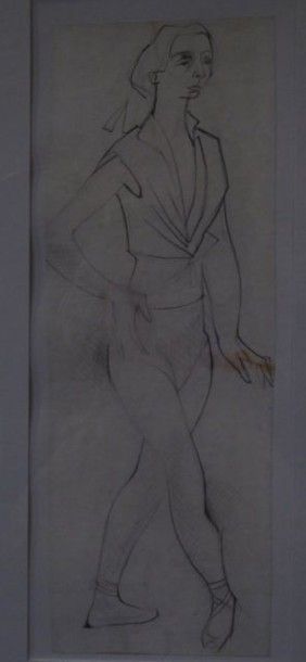 Camille HILAIRE (French 1916-2004) "The dancer" Original pencil drawing on paper...