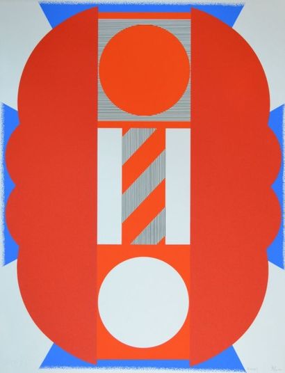 Kumi SUGAI Composition Lithographie sur papier signèe et numérotée HC 6/50 en bas...