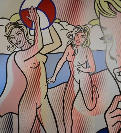 Roy Lichtenstein Jeu de ballon Sérigraphie sur papier 75 x 68 cm