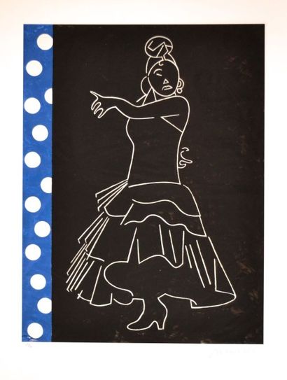 Eduardo ARROYO Danseuse, 2015 Lithographie sur papier signè et numèrotè 23/30 79...