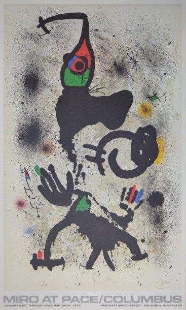 Joan Miro Affiche de l'exposition retrospective ? la Pace Colombus Ohio, 1979 90...