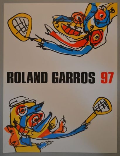 null Roland Garros Lot de deux affiches: -1999 Antonio SEGUI -1997 ANTONIO SAURA...