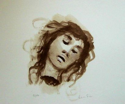 Léonor FINI (1908-1996) "Head of a woman" Original signed and numbered lithograh...