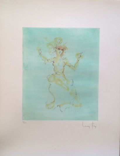 Léonor FINI (1908-1996) Christiana / green black / Dancing girl Print signed by hand...