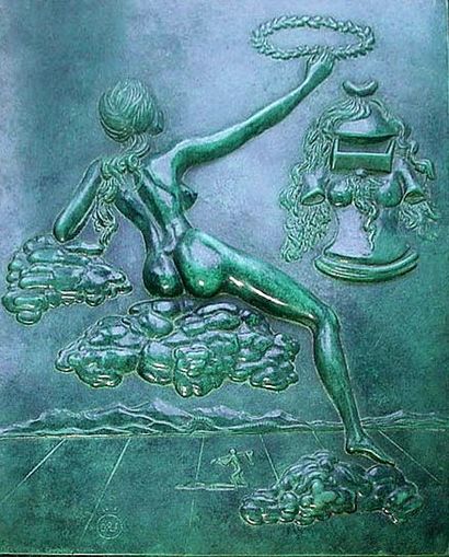 Salvador DALI (Spain 1904-1989) "Hommage à la philosophie" Bronze sculpture. Dali's...