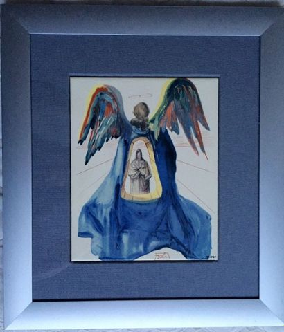 Salvador DALI (Spain 1904-1989) Painting on ceramic "The divine comedy / Purgatory"...