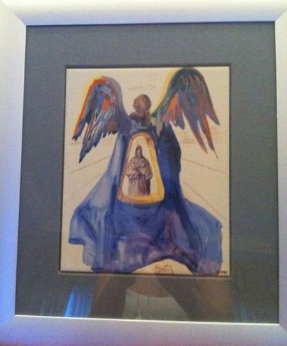 Salvador DALI (Spain 1904-1989) Painting on ceramic "The divine comedy / Purgatory"...