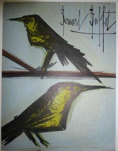 Bernard BUFFET (French 1928 - 1999) (After) "Les oiseaux" Lithographie signée dans...