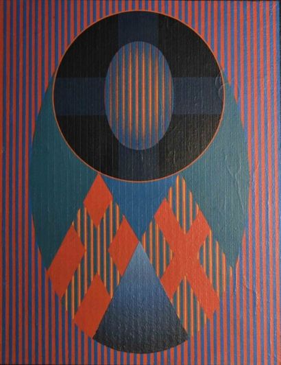 Anatoly POUTILINE "Signe ezo", 1977 Huile sur toile signée et datée au dos 90 X 70...
