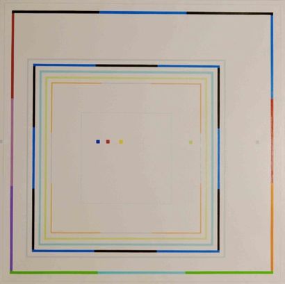 Gregorio VARDANEGA Hommage à A-DVORAK 1988 Huile sur toile 80 x 80 cm