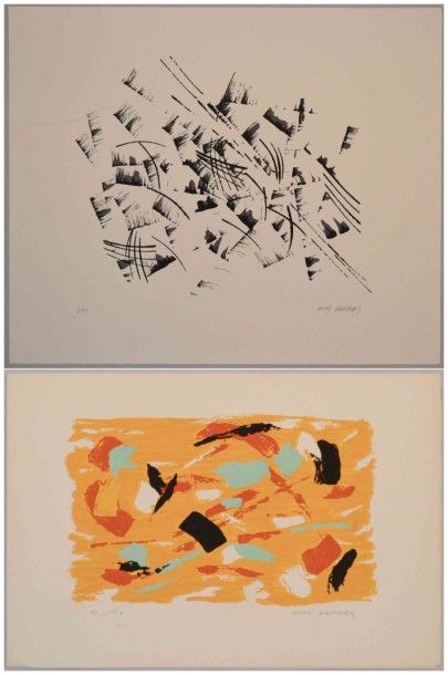 Oscar GAUTHIER Composition Lithographie sur papier signée en bas à droite et numérotée...