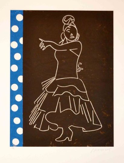 Eduardo ARROYO Danseuse, 2015 Lithographie sur papier signé et numéroté 23/30 79...