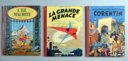 LOMBARD 3 Volumes dos toilé: Corentin tome 1 et Lefranc la grande menace en réédition,...