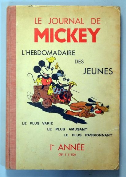 MICKEY Reliure du Journal de Mickey 1 (du 1 au 52) de 1934
Bel état général, cahiers...