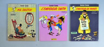 MORRIS Lucky Luke 3 volumes en édition originale (Chasseurs de primes, Empereur smith...