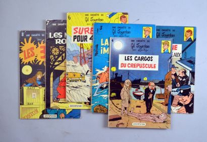 TILLIEUX Gil Jourdan 5 volumes (3, 4, 6 à 8) en réédition de 1967, le tome 2 en 1973...