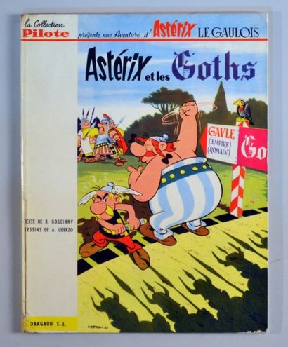 UDERZO Asterix chez les Goths, édition originale (5 + 2) 
Etat moyen, page de garde...