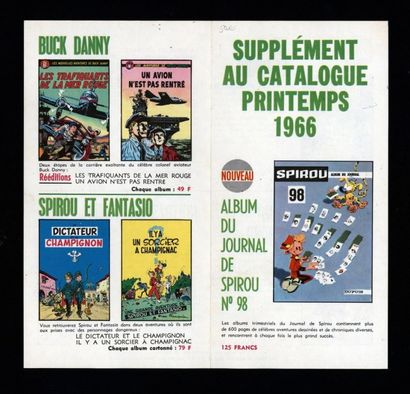 DUPUIS Catalogue éditeur Supplément Printemps 1966
Dépliant 4 pages
22 x 12 cm (qd...