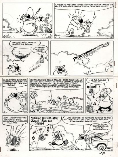 DUPA Cubitus
Planche 6 d'un récit court probablement publié dans Tintin
Encre de...