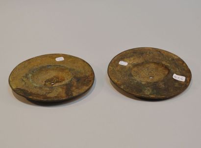 null Rare paire de cymbales.
Bronze. Epoque hellénistique ou romaine. IVav -Ier s...