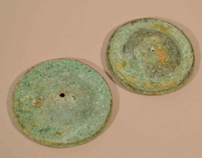 null Rare paire de cymbale en bronze.
Epoque romaine.