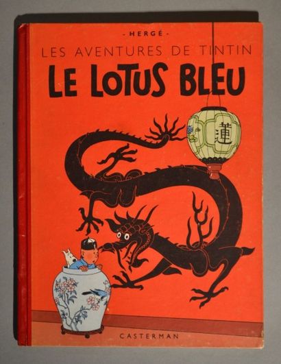 HERGÉ Tintin
Le lotus bleu 4ème plat B5 1951
Très bel exemplaire (nom en page de...