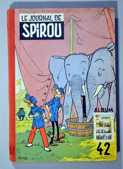 null JOURNAL DE SPIROU
Reliure du Journal de Spirou 42 (1952) (angles frottés, bas...