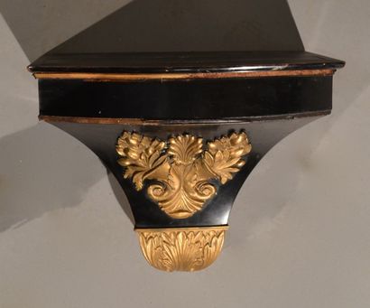 null Console d’applique en bois noirci style Napoléon III